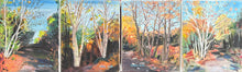 Load image into Gallery viewer, Birch Trees in Autumn Forest, York Region Ontario – Original Landscape Oil Painting by Alva Gao "Birch in a Autumn Forest II"