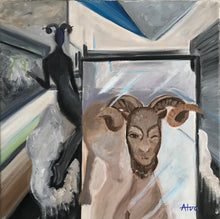 Load image into Gallery viewer, Contemporary Small Oil Painting Original Modern Art On Stretched Linen Canvas by Alva Gao