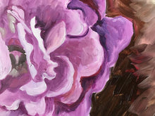 Load image into Gallery viewer, Original Flower Oil Painting Modern Small Contemporary Art On Hardboard Panel by Alva Gao