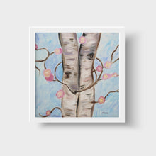 Load image into Gallery viewer, Modern Birch Giclee Fine Art Print, Contemporary Oil Painting Print, Modern Wall Art, Contemporary Wall Decor, Housewarming Gift