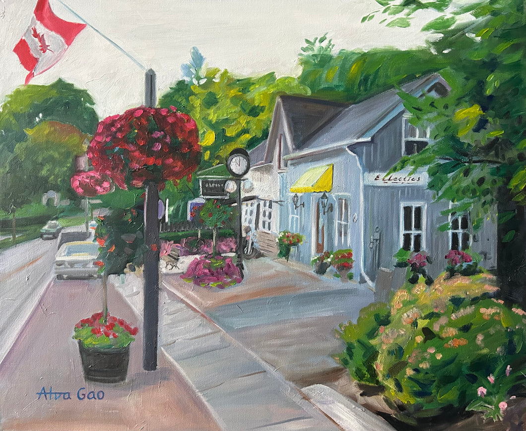 Landscape Oil Painting Wall Decor Original Wall Art on Linen Canvas Ready to Hang Ontario Canada Unionville