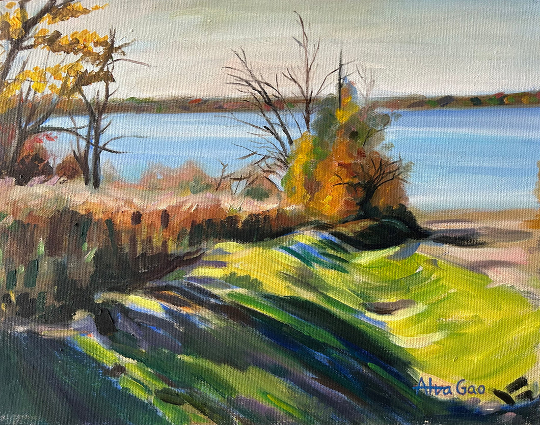Lakeside Landscape Oil Painting Print, Giclee Art Print, Landscape Wall Art, Landscape Wall Decor, Fine Art Print, Housewarming Gift