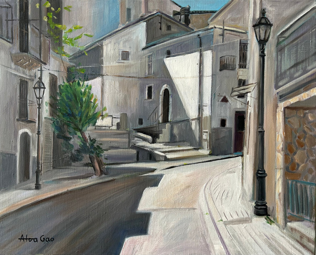 Italian Village Landscape Giclee Fine Art Print, Landscape Oil Painting Print, Landscape Wall Art, Landscape Wall Decor, Housewarming Gift