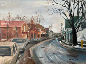 Street Landscape Giclee Fine Art Print, Landscape Oil Painting Print, Landscape Wall Art, Landscape Wall Decor, Ontario Canada Unionville