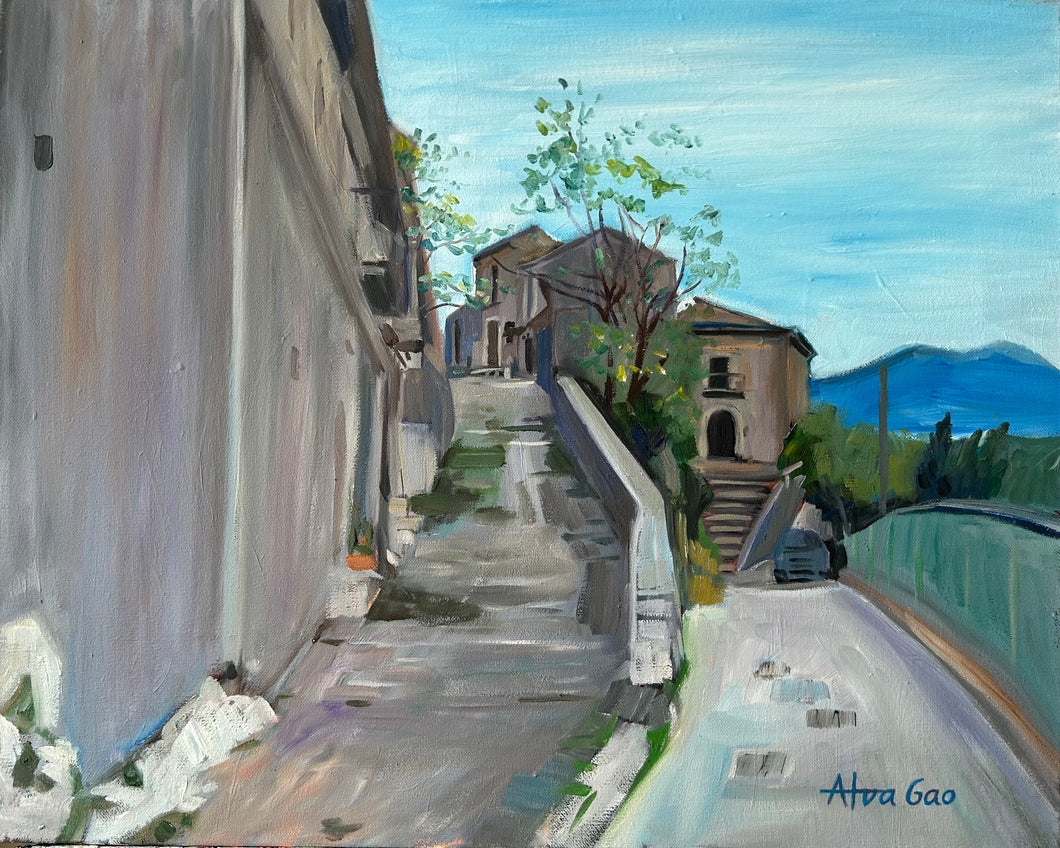Italian Village Landscape Giclee Fine Art Print, Landscape Oil Painting Print, Landscape Wall Art, Landscape Wall Decor, Housewarming Gift