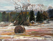 Load image into Gallery viewer, Oil Painting Landscape Winter Field Wall Decor Original Wall Art on Canvas Ready to Hang Free Shipping Ontario Canada
