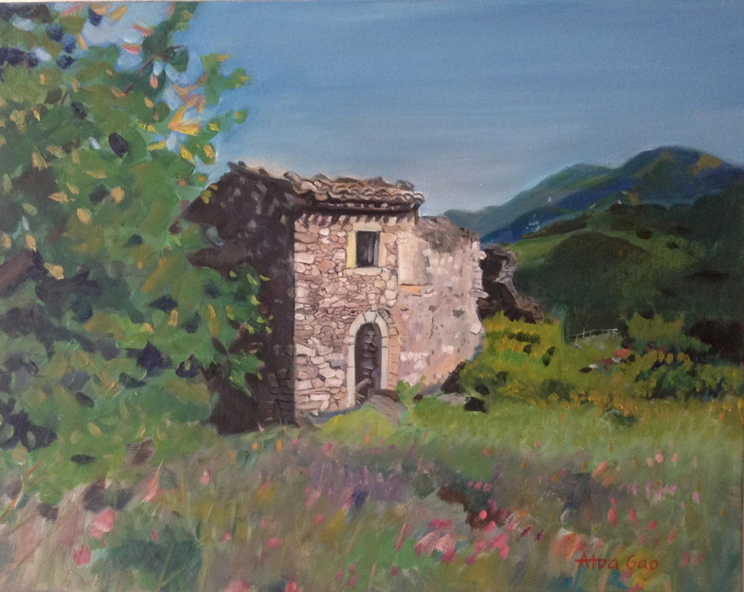 Original Italy Landscape Oil Painting Wall Decor Wall Art on Canvas Ready to Hang