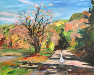 Landscape Oil Painting Autumn Wall Decor Original Wall Art on Linen Canvas Ready to Hang Free Shipping Ontario Canada