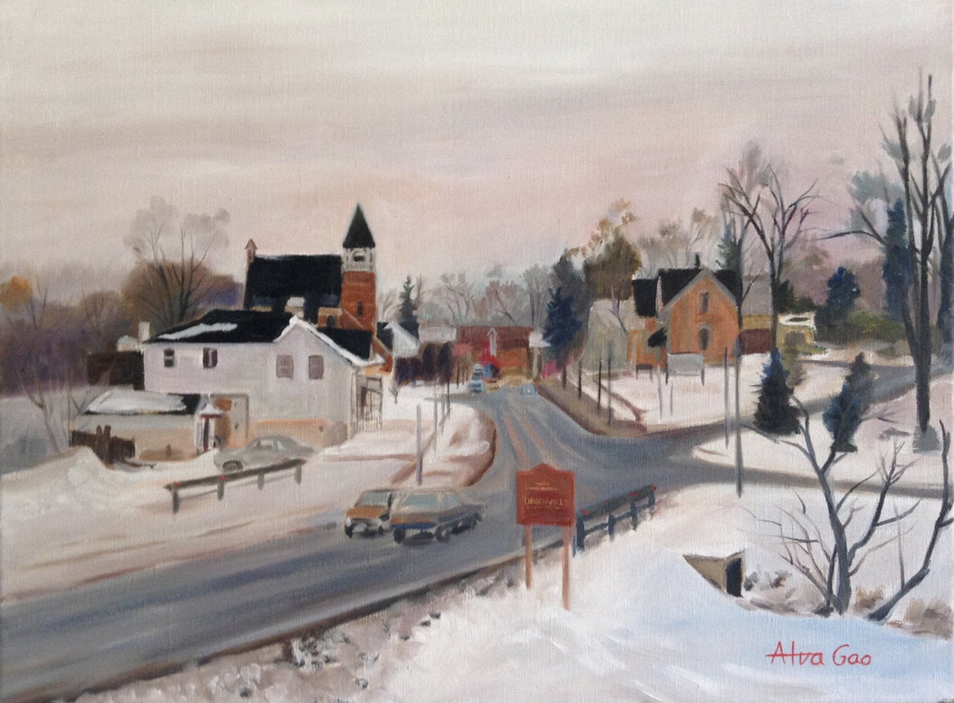 Winter Landscape Giclee Fine Art Print, Landscape Oil Painting Print, Landscape Wall Art, Landscape Wall Decor, Ontario Canada Unionville