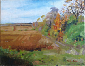 Landscape Oil Painting Autumn Wall Decor Original Wall Art on Linen Canvas Ready to Hang Free Shipping Ontario Canada York Region