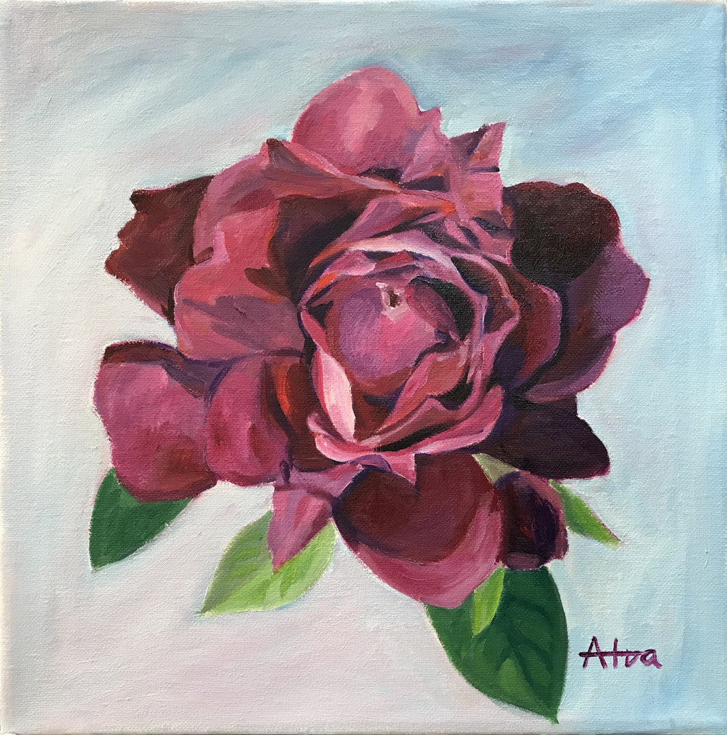 Original Oil Painting, Valentine's Day Rose Painting, Ready to Hang, On Canvas, Wall Art, Wall Decor 