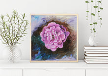 Load image into Gallery viewer, Modern Flower Giclee Fine Art Print, Contemporary Oil Painting Print, Modern Flower Wall Art, Contemporary Wall Decor, Housewarming Gift
